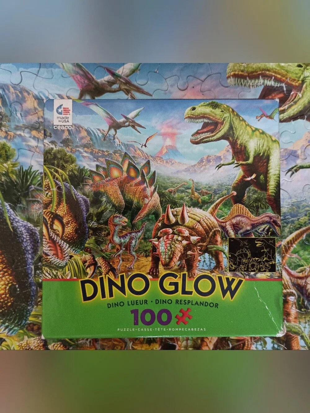 3/$10 🌟 Dino Glow 100 Piece Kids Puzzle